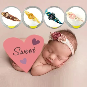 מקסים התינוק Hairband הנסיכה פרח לשיער היילוד בנות ירי אביזרים לפעוטות צילום & מקלחות תינוק